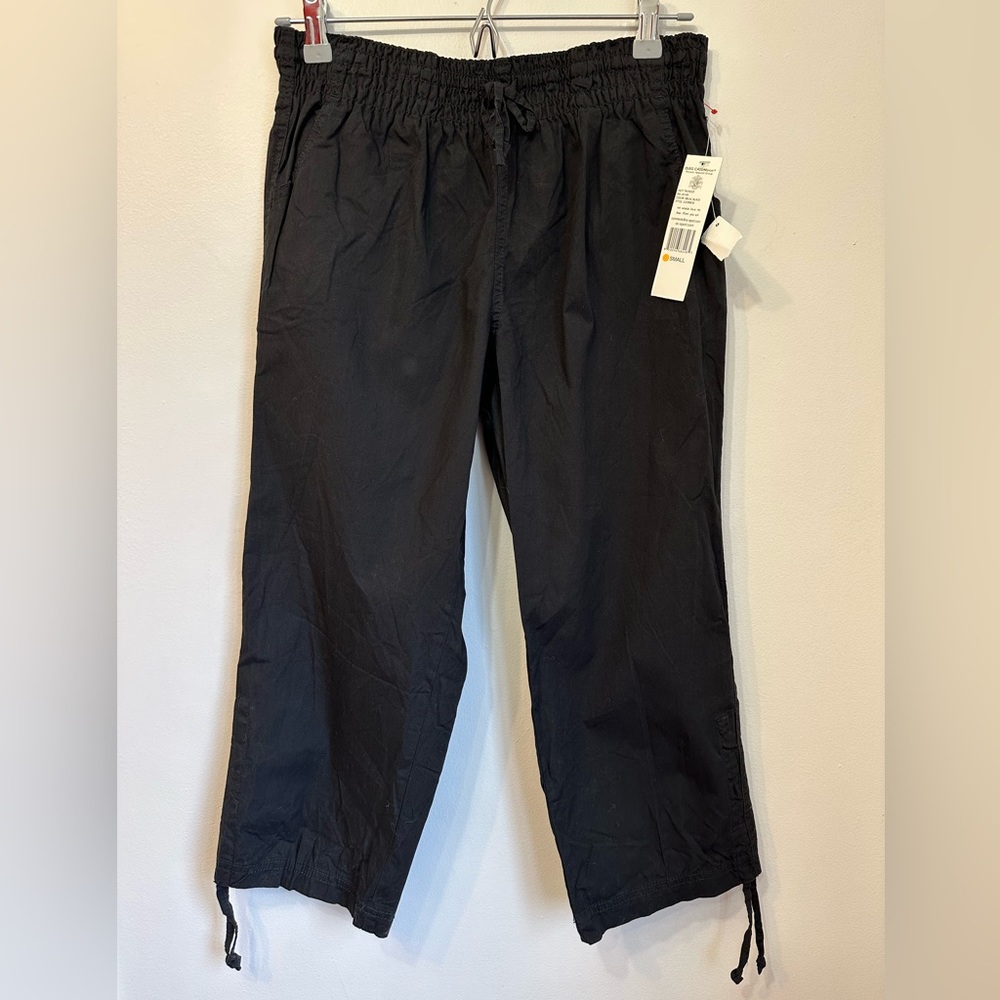 Oleg Cassini Sport Women's Black Cotton Pants Size Small NWT